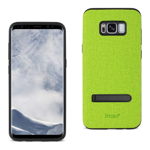 Reiko Samsung Galaxy S8/ SM Denim Texture TPU Protector Cover in Green | MaxStrata