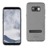 Reiko Samsung Galaxy S8/ SM Denim Texture TPU Protector Cover in Gray | MaxStrata