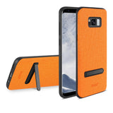 Reiko Samsung Galaxy S8/ SM Denim Texture TPU Protector Cover in Orange | MaxStrata