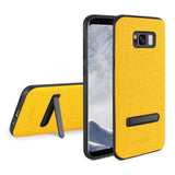 Reiko Samsung Galaxy S8/ SM Denim Texture TPU Protector Cover in Yellow | MaxStrata