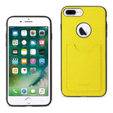 Reiko iPhone 8 Plus/ 7 Plus Anti-Slip Texture Protector Cover with Card Slot in Yellow | MaxStrata