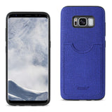 Reiko Samsung Galaxy S8 Edge /S8+ /S8+/ S8 Plus Anti-Slip Texture Protector Cover with Card Slot in Navy | MaxStrata