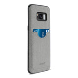 Reiko Samsung Galaxy S8/ SM Anti-Slip Texture Protective Cover with Card Slot in Gray | MaxStrata