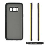 Reiko Samsung Galaxy S8/ SM Anti-Slip Texture Protector Cover with Card Slot in Yellow | MaxStrata