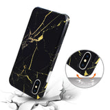 Reiko iPhone X/iPhone XS Streak Marble iPhone Cover in Black | MaxStrata