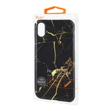 Reiko iPhone X/iPhone XS Streak Marble iPhone Cover in Black | MaxStrata