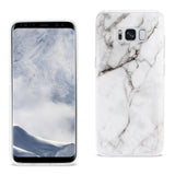 Reiko Samsung Galaxy S8/ SM Streak Marble Cover in White | MaxStrata
