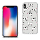 Reiko Apple iPhone X/iPhone XS Design Air Cushion Case with Cow Design in Clear | MaxStrata
