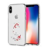 Reiko Apple iPhone X/iPhone XS Design Air Cushion Case with Fish Design in Clear