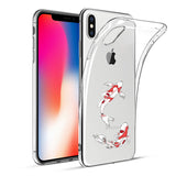Reiko Apple iPhone X/iPhone XS Design Air Cushion Case with Fish Design in Clear