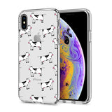 Reiko Apple iPhone XS Max Design Air Cushion Case with Cow Design in Clear | MaxStrata