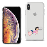 Reiko Apple iPhone XS Max Design Air Cushion Case with Lady Design in Clear | MaxStrata