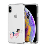 Reiko Apple iPhone XS Max Design Air Cushion Case with Lady Design in Clear | MaxStrata