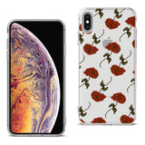 Reiko Apple iPhone XS Max Design Air Cushion Case with Rose Design in Clear | MaxStrata
