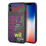 Reiko iPhone X/iPhone XS Design TPU Case with Vibrant Word Cloud Jesus Letters | MaxStrata