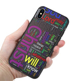 Reiko iPhone X/iPhone XS Design TPU Case with Vibrant Word Cloud Jesus Letters | MaxStrata