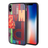 Reiko iPhone X/iPhone XS Embossed Wood Pattern Design TPU Case with Multi-Letter | MaxStrata