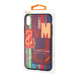 Reiko iPhone X/iPhone XS Embossed Wood Pattern Design TPU Case with Multi-Letter | MaxStrata