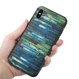 Reiko iPhone X/iPhone XS Embossed Wood Pattern Design TPU Case with Flowers | MaxStrata
