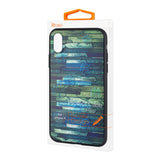 Reiko iPhone X/iPhone XS Embossed Wood Pattern Design TPU Case with Flowers | MaxStrata