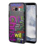 Reiko Samsung Galaxy S8 Edge /S8+ /S8+/S8 Plus Design TPU Case with Vibrant Word Cloud Jesus Letters | MaxStrata