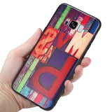 Reiko Samsung Galaxy S8 Edge /S8+/ S8 Plus Embossed Wood Pattern Design TPU Case with Multi-Letter | MaxStrata