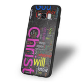Reiko Samsung Galaxy S8 Design TPU Case with Vibrant Word Cloud Jesus Letters | MaxStrata