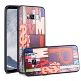 Reiko Samsung Galaxy S8 Embossed Wood Pattern Design TPU Case with Multi-Letter | MaxStrata