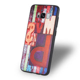 Reiko Samsung Galaxy S8 Embossed Wood Pattern Design TPU Case with Multi-Letter | MaxStrata