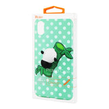 Reiko iPhone X/iPhone XS TPU Design Case with 3D Soft Silicone Poke Squishy Panda in Green | MaxStrata