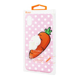 Reiko iPhone X/iPhone XS TPU Design Case with 3D Soft Silicone Poke Squishy Rabbit in Pink | MaxStrata