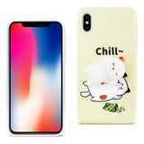 Reiko iPhone X/iPhone XS TPU Design Case with 3D Soft Silicone Poke Squishy Sleeping Cat | MaxStrata