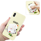 Reiko iPhone X/iPhone XS TPU Design Case with 3D Soft Silicone Poke Squishy Sleeping Cat | MaxStrata