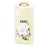 Reiko iPhone X/iPhone XS TPU Design Case with 3D Soft Silicone Poke Squishy Sleeping Cat | MaxStrata