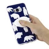 Reiko Samsung Galaxy S8 Edge /S8+/ S8 Plus TPU Design Case with 3D Soft Silicone Poke Squishy Polar Bear in Blue | MaxStrata