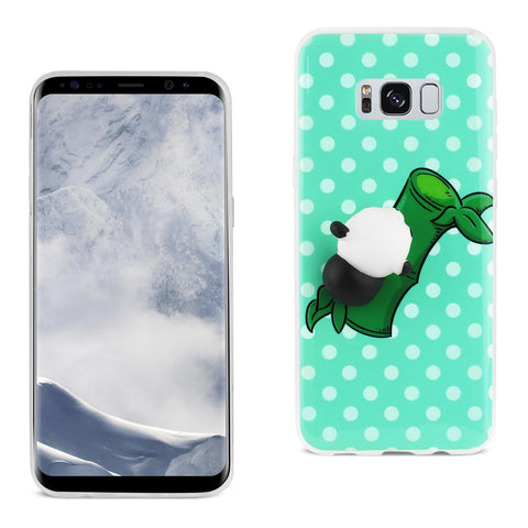 Reiko Samsung Galaxy S8 Edge /S8+/ S8 Plus TPU Design Case with 3D Soft Silicone Poke Squishy Panda in Green | MaxStrata