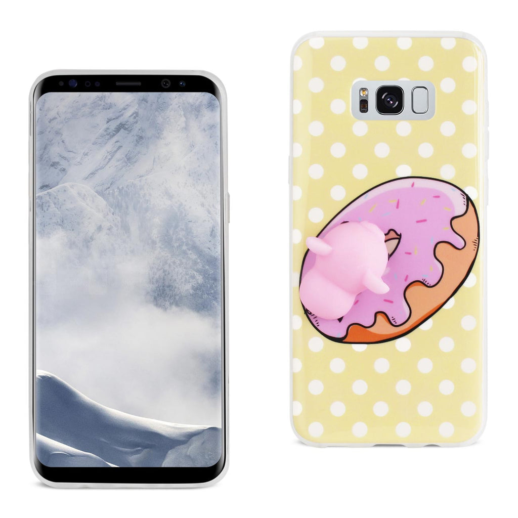 Reiko Samsung Galaxy S8 Edge /S8+/ S8 Plus TPU Design Case with  3D Soft Silicone Poke Squishy Piggy in Yellow | MaxStrata