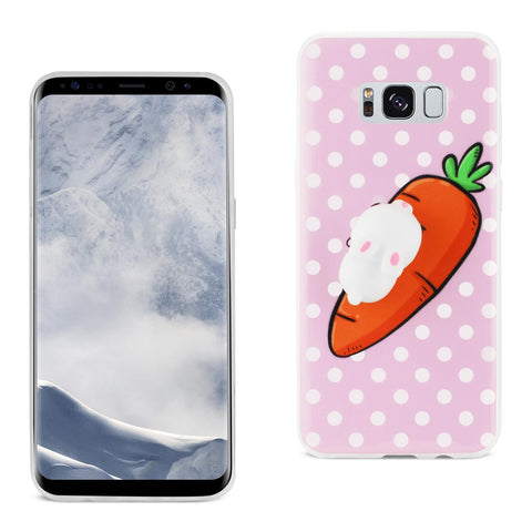 Reiko Samsung Galaxy S8 Edge /S8+/ S8 Plus TPU Design Case with 3D Soft Silicone Poke Squishy Rabbit in Pink | MaxStrata