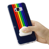 Reiko Samsung Galaxy S8 Edge /S8+/ S8 Plus TPU Design Case with 3D Soft Silicone Poke Squishy Rainbow Cloud | MaxStrata