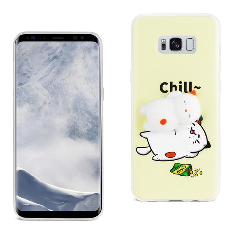 Reiko Samsung Galaxy S8 Edge /S8+/ S8 Plus TPU Design Case with 3D Soft Silicone Poke Squishy Sleeping Cat | MaxStrata