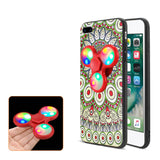 Reiko Design The Inspiration of Peacock iPhone 8 Plus/ 7 Plus Case with LED Fidget Spinner Clip On in Beige | MaxStrata