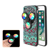 Reiko iPhone 7/8/SE2 Case Design The Inspiration of Peacock with LED Fidget Spinner Clip On in Teal | MaxStrata