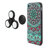 Reiko iPhone 7/8/SE2 Case Design The Inspiration of Peacock with LED Fidget Spinner Clip On in Teal | MaxStrata
