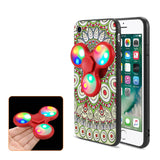 Reiko iPhone 7/8/SE2 Case Design The Inspiration of Peacock Case with LED Fidget Spinner Clip On in Beige | MaxStrata