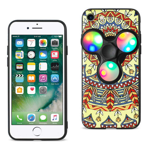 Reiko iPhone 7/8/SE2 Case Design The Inspiration of Terre Case with LED Fidget Spinner Clip On in Saffron | MaxStrata