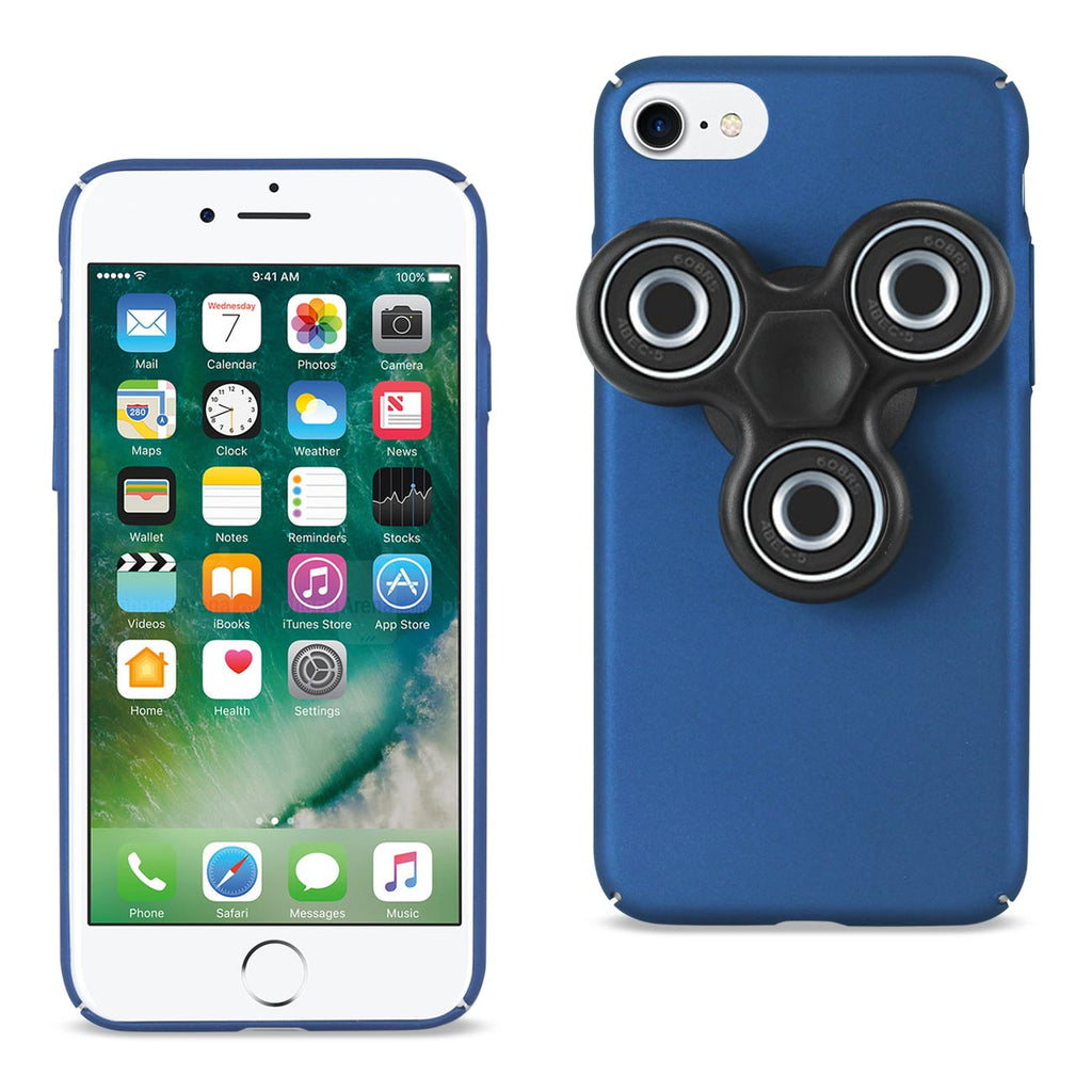 Reiko iPhone 7/8/SE2 Case with Fidget Spinner Clip On in Navy | MaxStrata