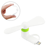 Reiko Mini Fan 2-in-1 for iPhone/ iPad & Android in White | MaxStrata