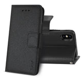 Reiko iPhone X/iPhone XS 3-in-1 Wallet Case in Black | MaxStrata
