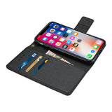 Reiko iPhone X/iPhone XS 3-in-1 Wallet Case in Black | MaxStrata