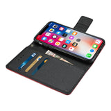 Reiko iPhone X/iPhone XS 3-in-1 Wallet Case in Red | MaxStrata